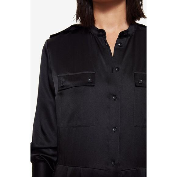 NEW! Anine Bing M Rosalie 100% Silk Jumpsuit $640 One Piece Coveralls Black - Picture 10 of 15